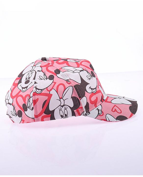Babyhug Disney Summer Cap With Minnie Mouse Graphics - Pink