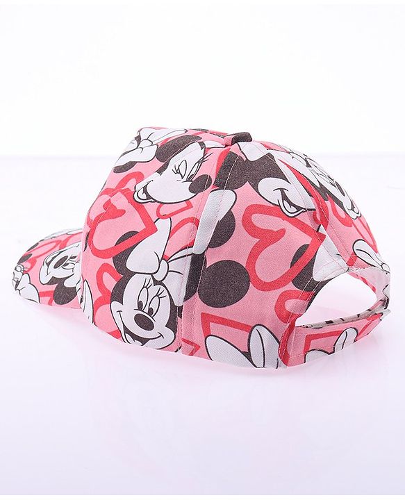 Babyhug Disney Summer Cap With Minnie Mouse Graphics - Pink
