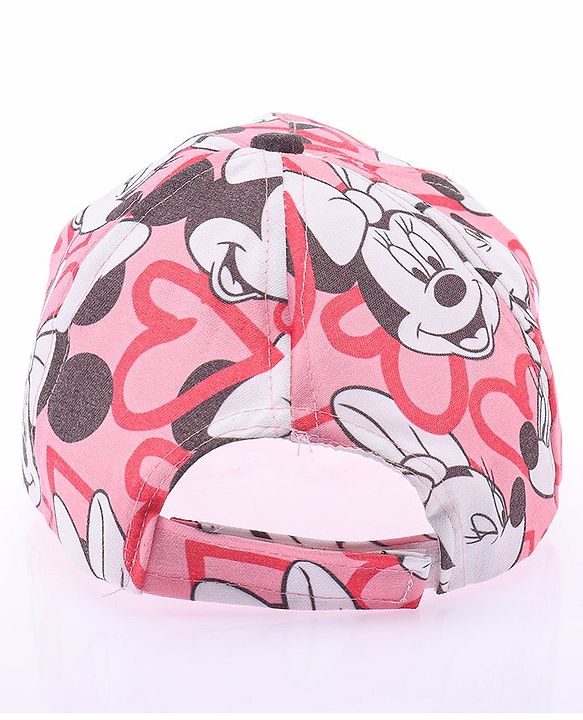 Babyhug Disney Summer Cap With Minnie Mouse Graphics - Pink