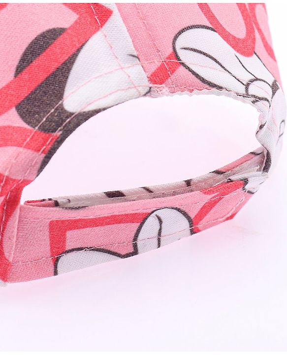 Babyhug Disney Summer Cap With Minnie Mouse Graphics - Pink