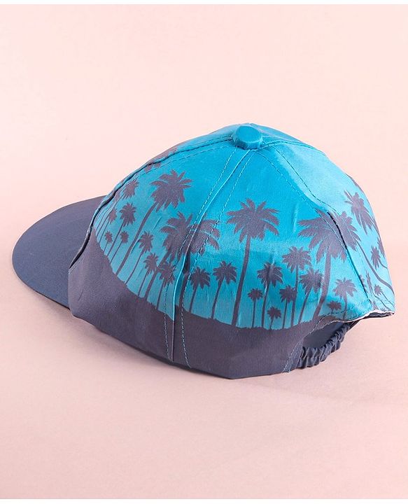 Babyhug Disney  Summer Cap With Mickey Mouse Graphics - Navy Blue