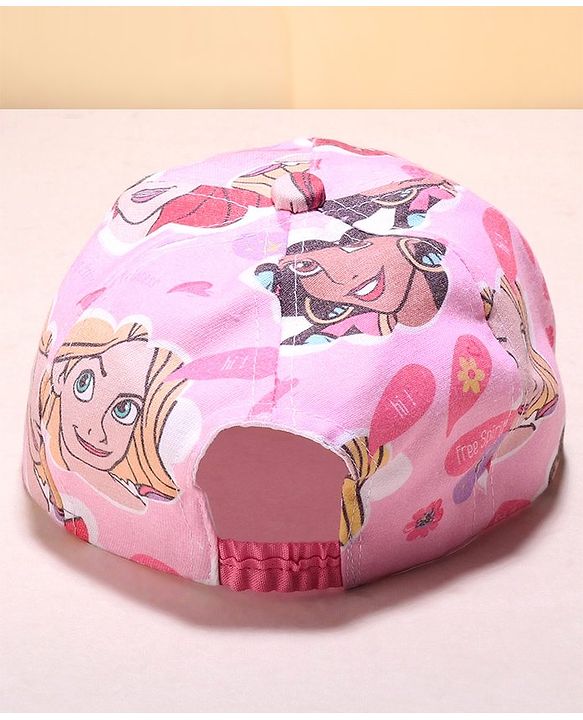 Babyhug Disney Summer Cap With Disney Princess Print - Pink