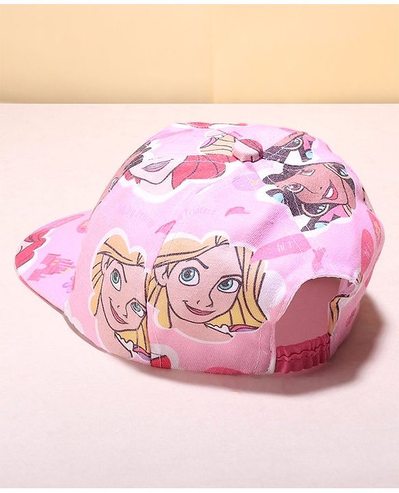 Babyhug Disney Summer Cap With Disney Princess Print - Pink