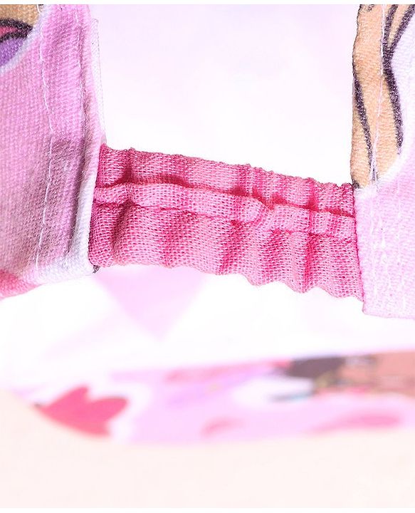 Babyhug Disney Summer Cap With Disney Princess Print - Pink
