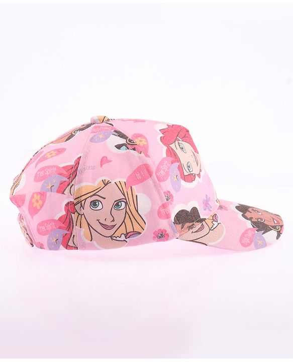 Babyhug Disney Summer Cap With Disney Princess Print - Pink