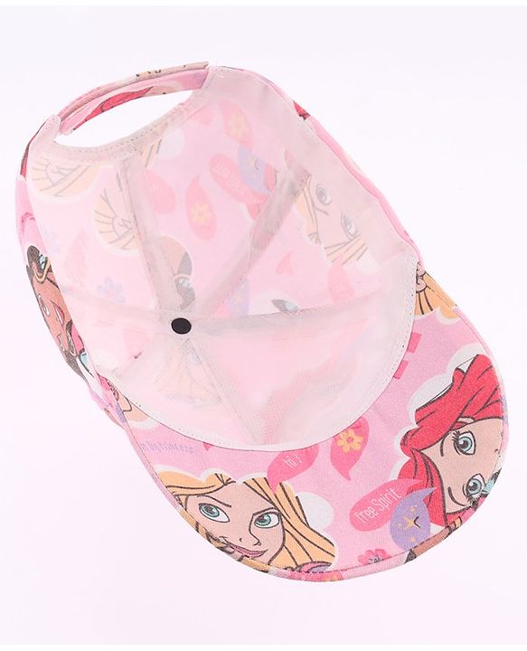 Babyhug Disney Summer Cap With Disney Princess Print - Pink