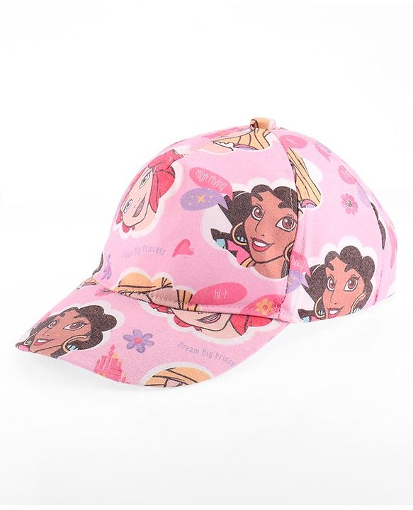 Babyhug Disney Summer Cap With Disney Princess Print - Pink
