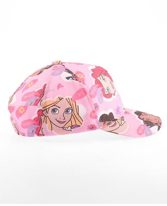 Babyhug Disney Summer Cap With Disney Princess Print - Pink