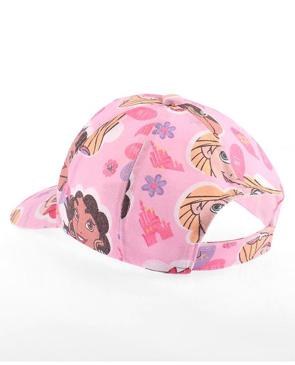 Babyhug Disney Summer Cap With Disney Princess Print - Pink