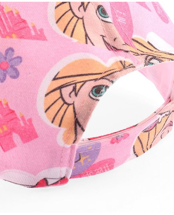 Babyhug Disney Summer Cap With Disney Princess Print - Pink
