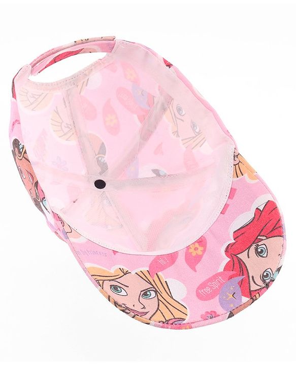 Babyhug Disney Summer Cap With Disney Princess Print - Pink