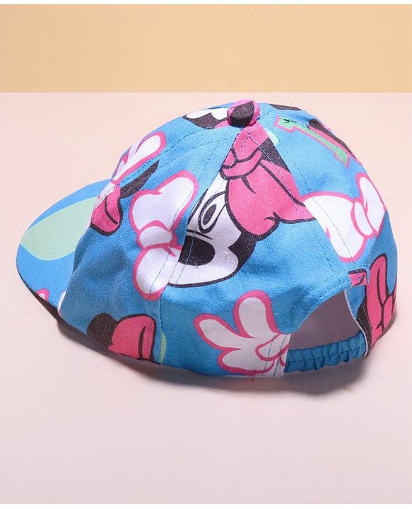Babyhug Disney Summer Cap With Minnie Mouse   Print - Blue