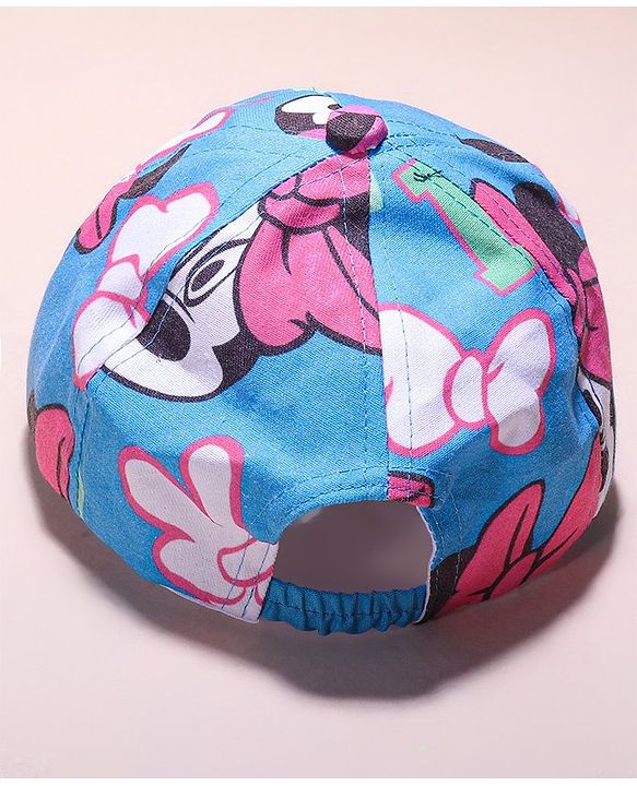 Babyhug Disney Summer Cap With Minnie Mouse   Print - Blue