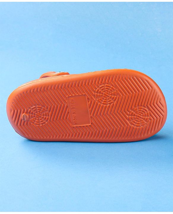 Cute Walk by Babyhug Slip On Clogs Teddy Bear Applique - Orange