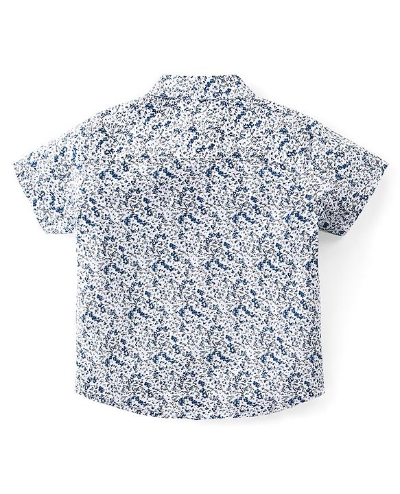 Babyhug Cotton Woven Half Sleeves Printed Shirt & Shorts Set  - Multicolor