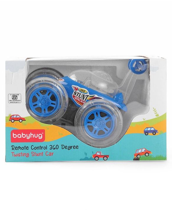 Babyhug Remote Control 360 Degree Twisting Stunt Red Car| 1:24 Scale Rechargeable Car with Lights| Gifting Car for 4 years + Kids| BIS Certified
