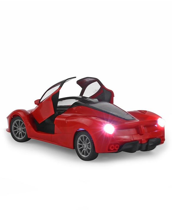 Babyhug Remote Control 1:16 Scale Openable Door Battery Operated Red Racing Car| USB-Cable Rechargeable Sports Car| High Speed Car with Long Lasting Battery and Bright LED Lights| BIS Certified| 3 Years+