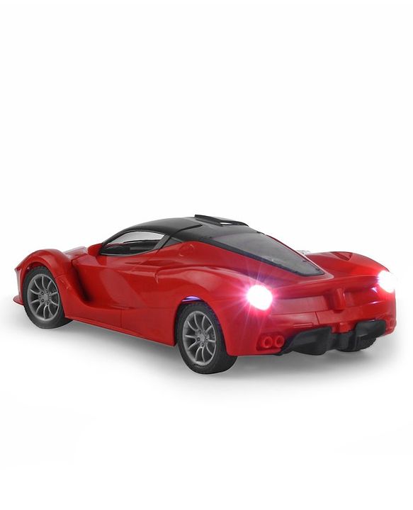 Babyhug Remote Control 1:16 Scale Openable Door Battery Operated Red Racing Car| USB-Cable Rechargeable Sports Car| High Speed Car with Long Lasting Battery and Bright LED Lights| BIS Certified| 3 Years+
