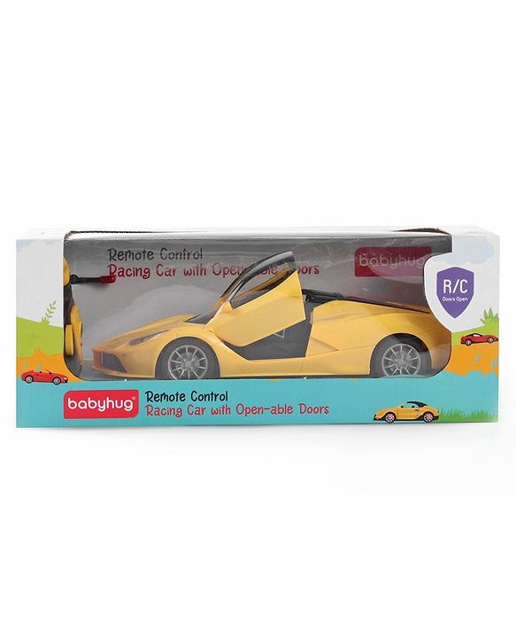 Babyhug Remote Control 1:16 Scale Openable Door Battery Operated Red Racing Car| USB-Cable Rechargeable Sports Car| High Speed Car with Long Lasting Battery and Bright LED Lights| BIS Certified| 3 Years+