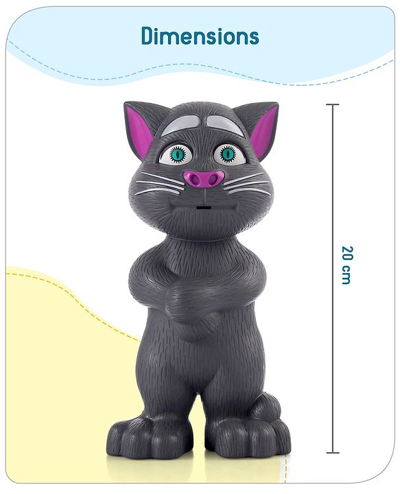 Babyhug Interactive Rechargeable Talking Tom Cat Toy for Toddlers| Repeating words, 10 stories and Songs| Educational Toy| Safe and Durable| BIS Certified