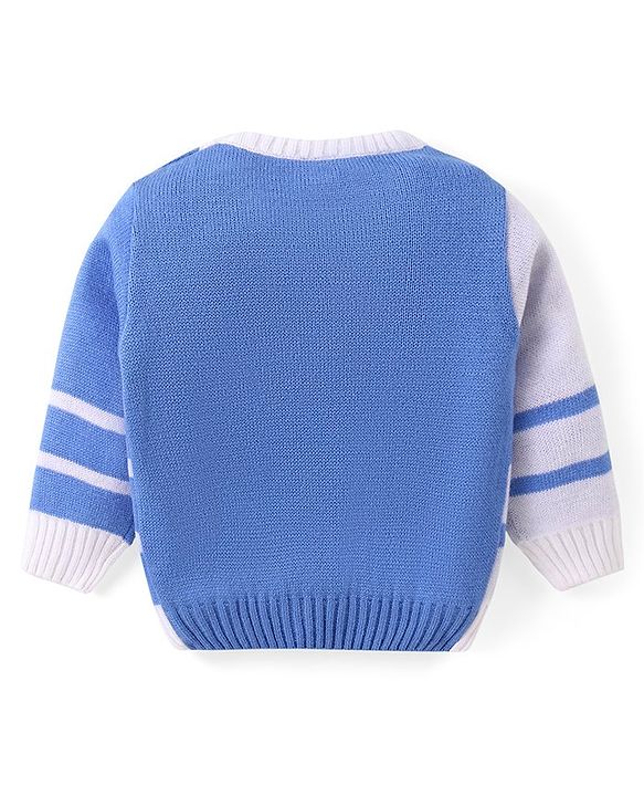 Babyhug Knitted Full Sleeves Sweater Set with Boat Design - Multicolour
