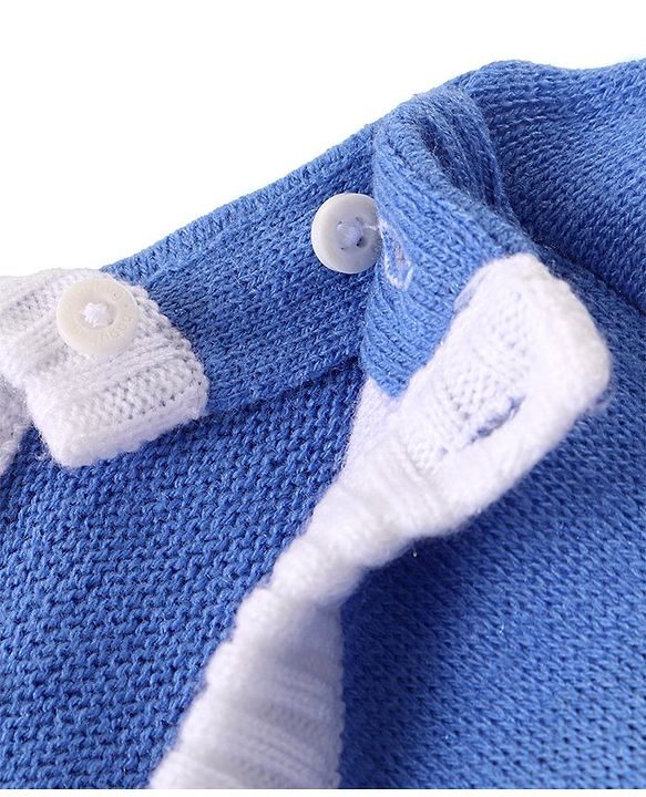 Babyhug Knitted Full Sleeves Sweater Set with Boat Design - Multicolour