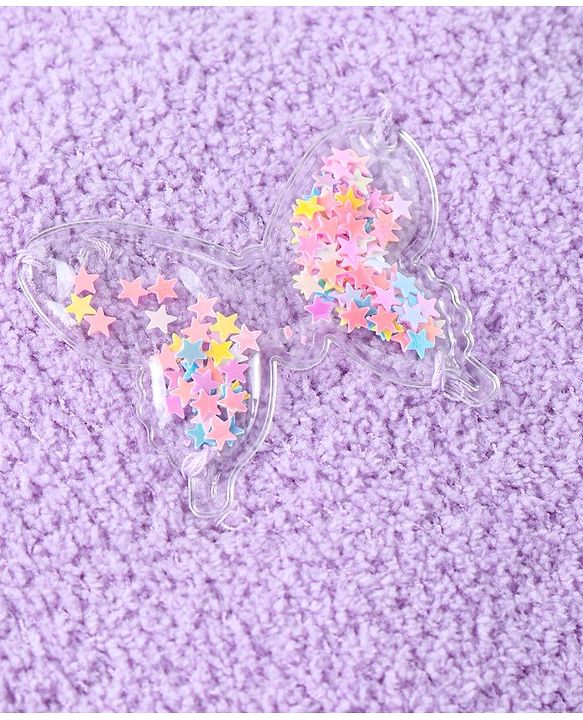Babyhug Knitted Full Sleeves Turtle Neck Pullover Sweater With Butterfly Patch - Lilac