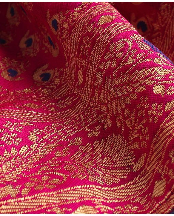 Babyhug Short Sleeves Floral Embroidered Pattu Pavada Lehenga Choli Set With Dupatta - Fuschia