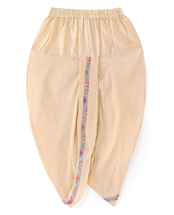 Babyhug Woven Full Sleeves Kurta Dhoti Set with Printed Jacket - Peach