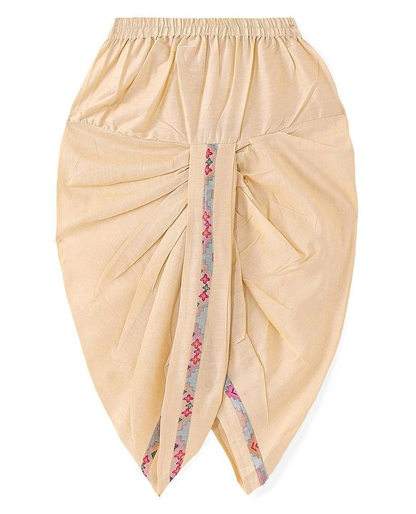 Babyhug Woven Full Sleeves Kurta Dhoti Set with Printed Jacket - Peach