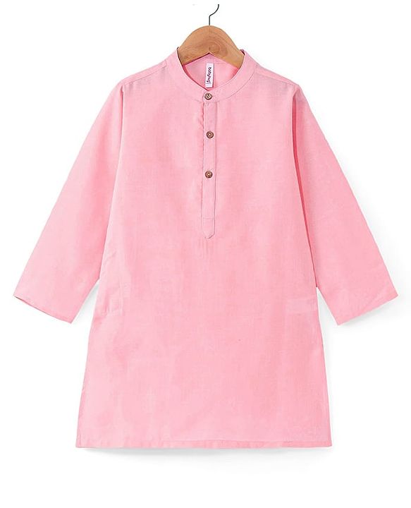 Babyhug Woven Full Sleeves Kurta &  Pyjama Set With Embroidered Waistcoat - Pink