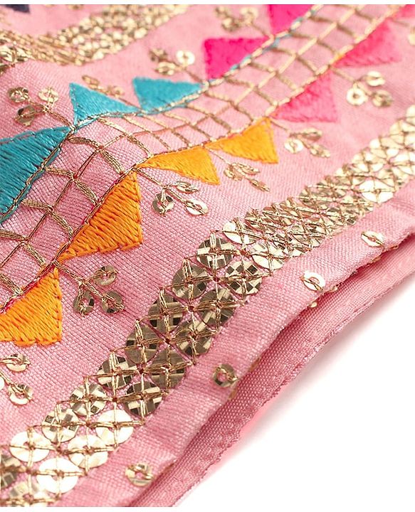 Babyhug Woven Full Sleeves Kurta &  Pyjama Set With Embroidered Waistcoat - Pink