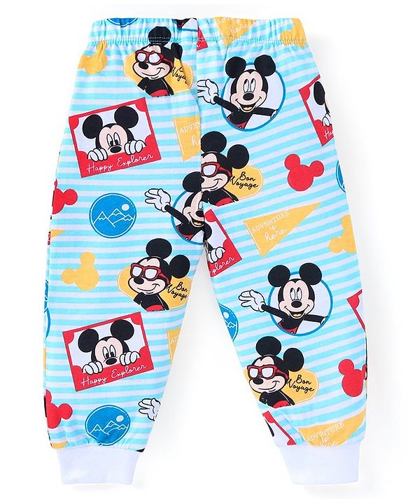 Babyhug Disney Single Jersey Knit Full Sleeves Night Suits with Mickey Mouse Graphics Pack of 2 - Red & White