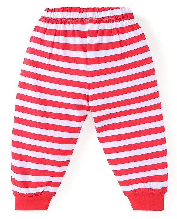 Babyhug Disney Single Jersey Knit Full Sleeves Night Suits with Mickey Mouse Graphics Pack of 2 - Red & White
