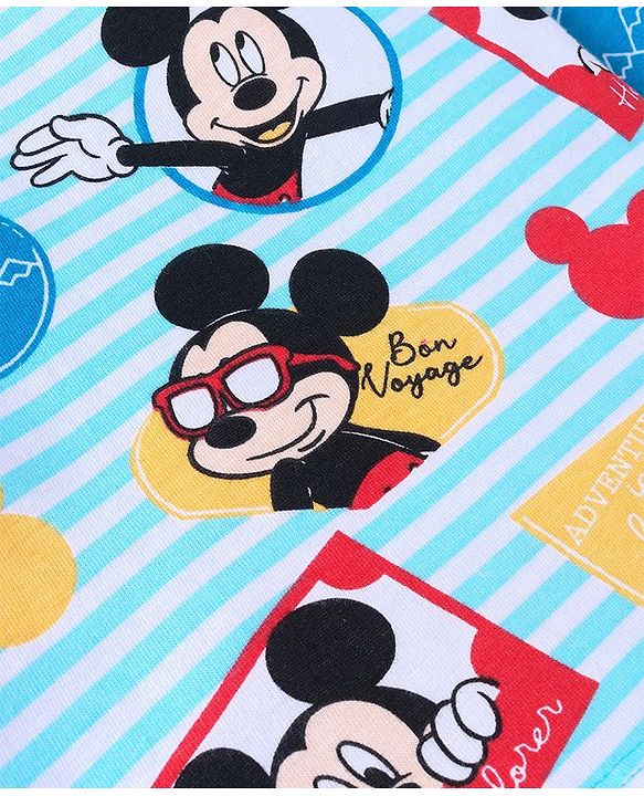 Babyhug Disney Single Jersey Knit Full Sleeves Night Suits with Mickey Mouse Graphics Pack of 2 - Red & White