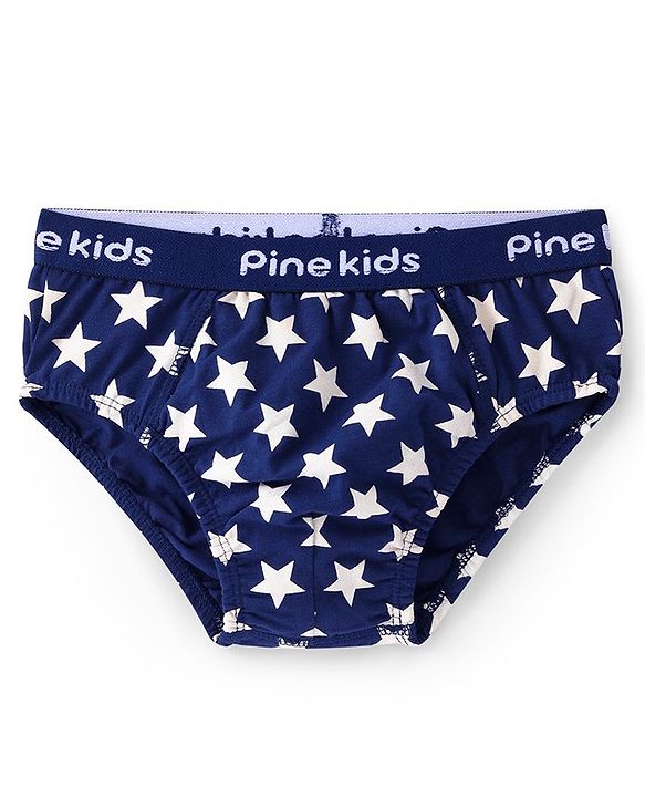 Pine Kids Cotton Lycra Knit Briefs Pack of 3 (Color & Print May Vary)
