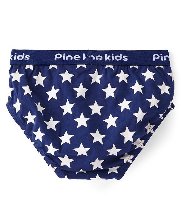 Pine Kids Cotton Lycra Knit Briefs Pack of 3 (Color & Print May Vary)