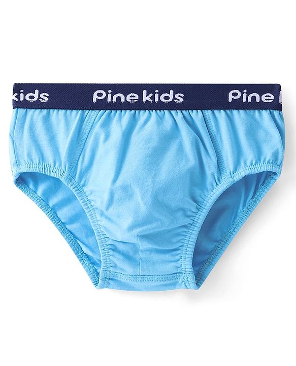 Pine Kids Cotton Lycra Knit Briefs Pack of 3 (Color & Print May Vary)