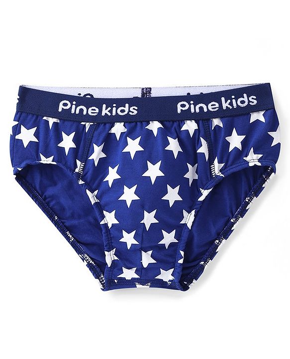 Pine Kids Cotton Lycra Knit Briefs Pack of 3 (Color & Print May Vary)