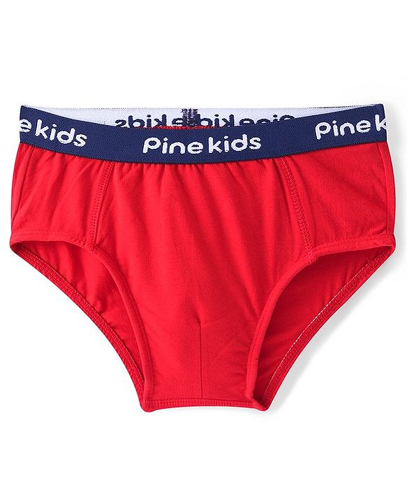 Pine Kids Cotton Lycra Knit Briefs Pack of 3 (Color & Print May Vary)