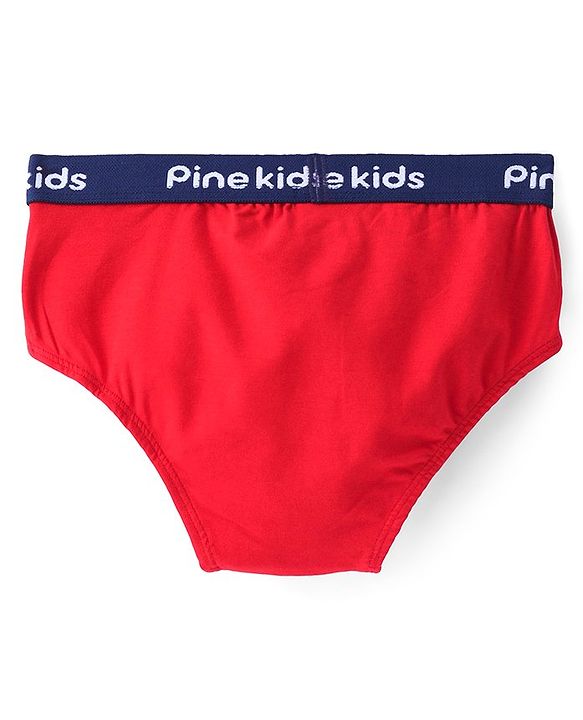 Pine Kids Cotton Lycra Knit Briefs Pack of 3 (Color & Print May Vary)