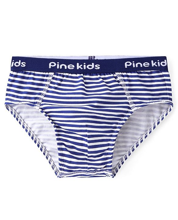 Pine Kids Cotton Lycra Knit Briefs Pack of 3 (Color & Print May Vary)