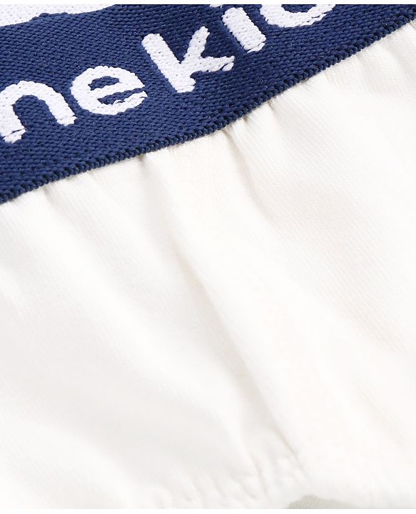 Pine Kids Cotton Lycra Knit Briefs Solid Colour Pack of 3 - White