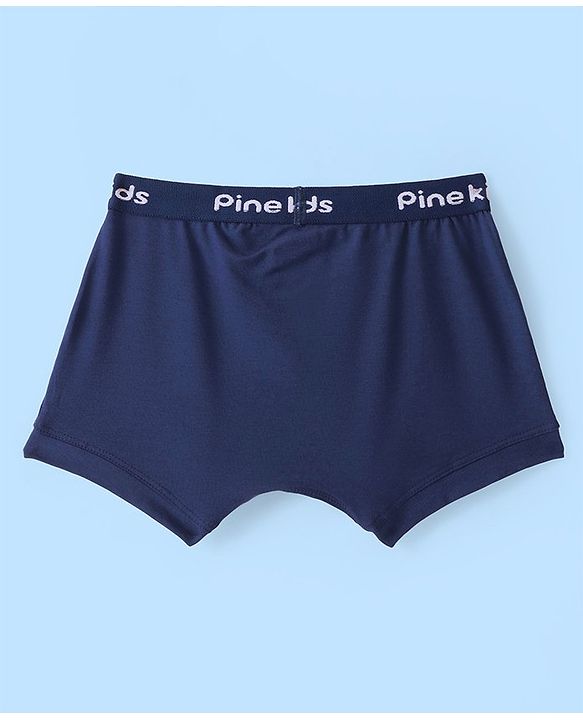 Pine Kids Cotton Lycra Solid Trunks Pack of 3 - ( Color May Vary)