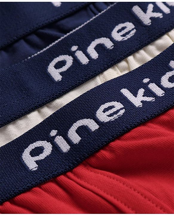 Pine Kids Cotton Lycra Solid Trunks Pack of 3 - ( Color May Vary)