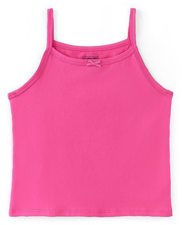 Pine Kids Cotton Lycra Sleeveless Slips Pack of 3 (Color & Print May Vary)