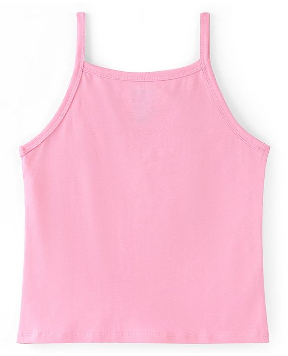 Pine Kids Cotton Lycra Sleeveless Slips Pack of 3 (Color & Print May Vary)