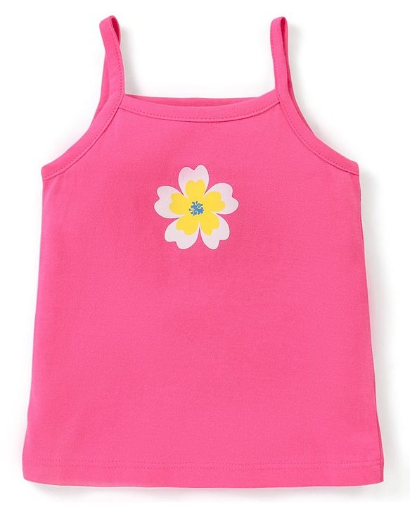 Babyhug 100% Cotton Knit Anti Bacterial Sleeveless Slips with Floral and Polka Dots Print Pack of 3 - Multicolor