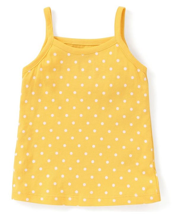 Babyhug 100% Cotton Knit Anti Bacterial Sleeveless Slips with Floral and Polka Dots Print Pack of 3 - Multicolor