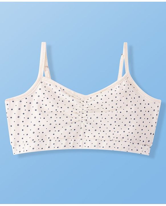 Pine Kids Cotton Sleeveless Bralettes With Floral Print Pack of 3 (Colour May Vary)